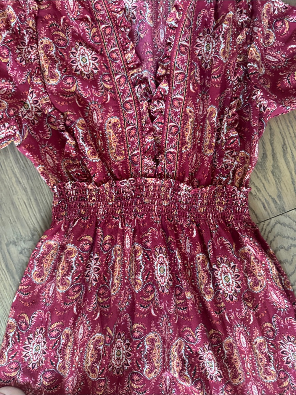 Women’s ' Red Floral Maxi Dress - max studios - Picture 4 of 4